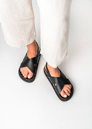 Capri Sandal - Wide Fit in Black