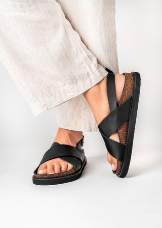 Capri Sandal - Wide Fit in Black