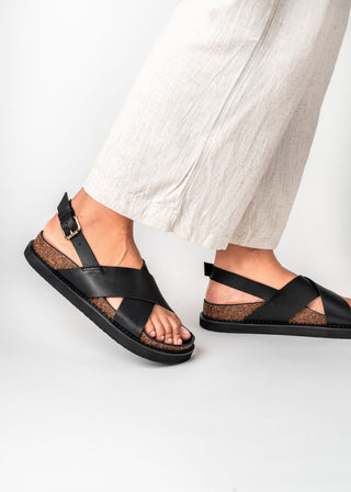 Capri Sandal - Wide Fit in Black